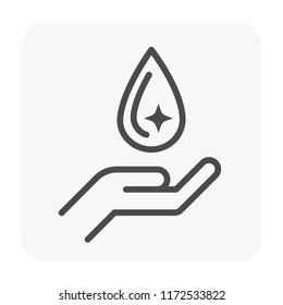 Hand wash correctly vector icon to protect against infection of coronavirus (covid-19). By using soap and water. Also using alcohol-based hand rub both spray and jel. To kills viruses on your hands.