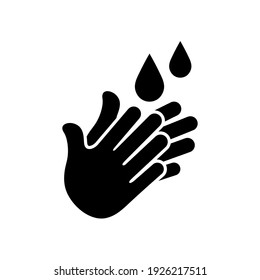 Hand Wash Flat Icon Symbol.