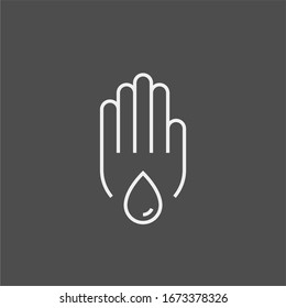 Hand wash flat vector icon. Clean hands flat vector icon