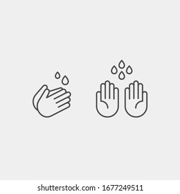Hand wash flat vector icon. Clean hands flat vector icon