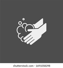 Hand wash flat vector icon. Clean hands flat vector icon