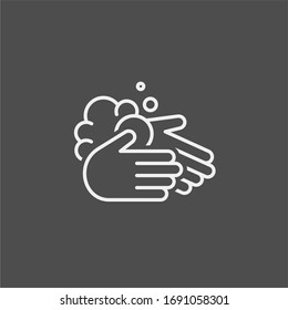 Hand wash flat vector icon. Clean hands flat vector icon