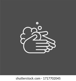 Hand Wash Flat Vector Icon. Clean Hands Flat Vector Icon