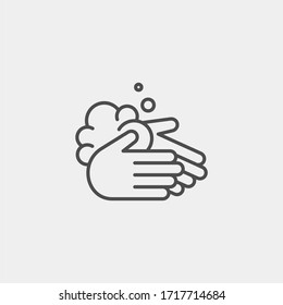 Hand Wash Flat Vector Icon. Clean Hands Flat Vector Icon