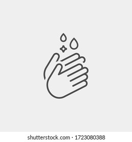 Hand Wash Flat Vector Icon. Clean Hands Flat Vector Icon