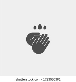 Hand wash flat vector icon. Clean hands flat vector icon