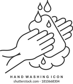 Hand wash flat vector icon. Clean hands flat vector icon