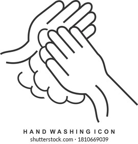 Hand wash flat vector icon. Clean hands flat vector icon