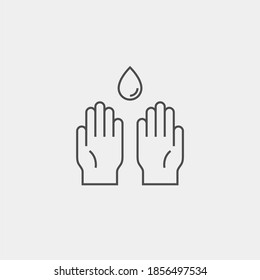 Hand wash flat vector icon. Clean hands flat vector icon