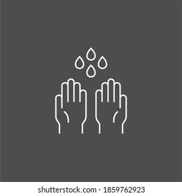 Hand wash flat vector icon. Clean hands flat vector icon