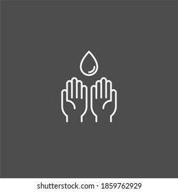 Hand wash flat vector icon. Clean hands flat vector icon