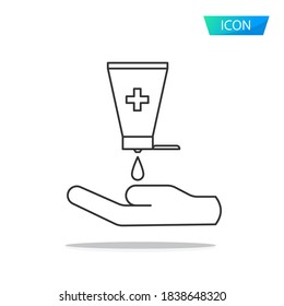 Hand wash gel icon vector isolated on white background.