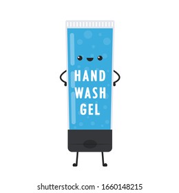 Hand wash gel vector. Hand wash gel character design. 