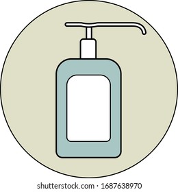 Hand wash gel vector. Disinfection. logo of hand wash gel