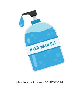 Hand wash gel vector. Hand wash gel on white background.