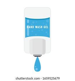 Handwaschen der Gel-Vektorillustration. Handwaschgelsymbol.