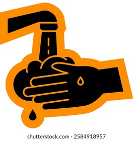 Hand wash icon, disinfection, Lifestyle