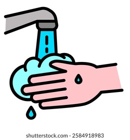 Hand wash icon, disinfection, Lifestyle