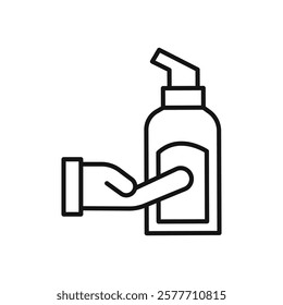 Hand wash icon Flat simple outline
