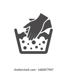 Hand wash icon in flat style.Vector illustration.	