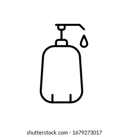 Hand wash icon. Flat vector graphic in white background.