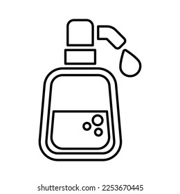Hand Wash Icon In Line Style