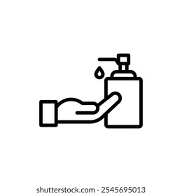 Hand wash icon logo sign set vector outline