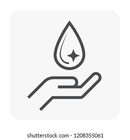 Hand wash icon to protect yourself and others from coronavirus or covid-19. And prevent spread, infection and transmitted. By using soap, water, alcohol both spray and gel to kills viruses or disease.
