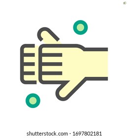 Hand wash icon to protect yourself from coronavirus (covid-19). And prevent spread, infection and transmitted. By using soap, water, alcohol spray and gel to kills viruses or disease. 64x64 pixel icon