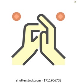 Lávese las manos y el diseño de los iconos vectoriales higiénicos, trazo perfecto y editable de 64 x 64 píxeles.
