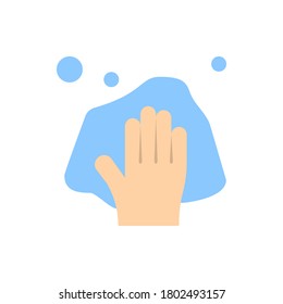 Hand wash icon. Simple color vector laundry element icon for ui and ux, website or mobile application
