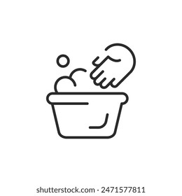 Hand wash icon. Simple hand wash icon for social media, app, and web design. Vector illustration.