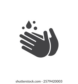 Hand wash icon Simple thin line flat symbol