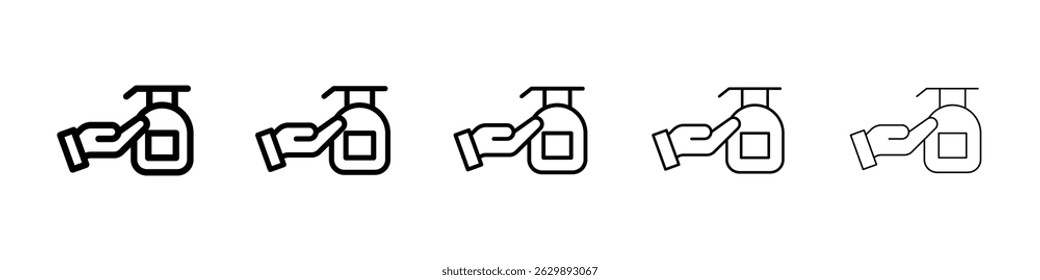 Hand wash icon Simple thin line flat symbol