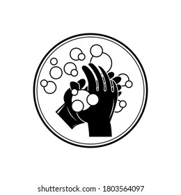 hand wash icon symbol vector. isolated. white background.eps10 editable