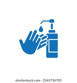 Hand wash icon Thin line illustration set
