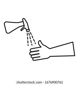 Hand wash icon vector. Clean hands icon vector. Sign and symbols on trendy design