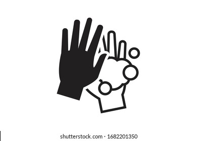 Ilustración vectorial de icono de lavado manual