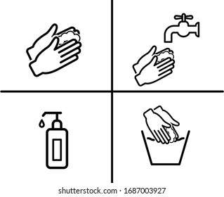 Hand wash icon vector illustration
