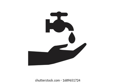 Ilustración vectorial de icono de lavado manual
