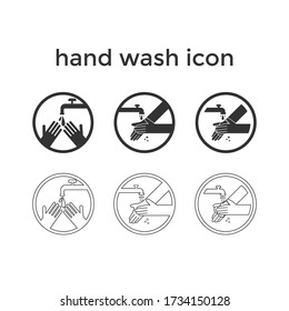 hand wash icon vector illustration
