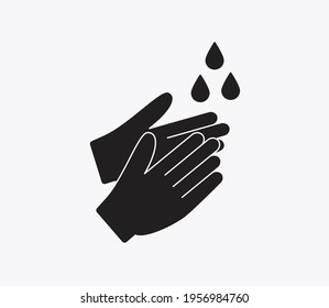 Hand wash icon vector logo design template