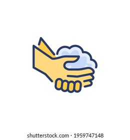 Hand Wash icon in vector. Logotype 