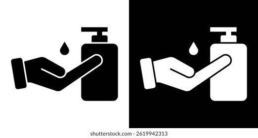 Hand wash icon vector, solid logo illustration, pictogram