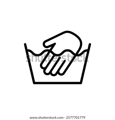  hand wash icon vector  washing instruction symbol