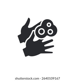 hand wash icons isolated on White Background. Flat style design