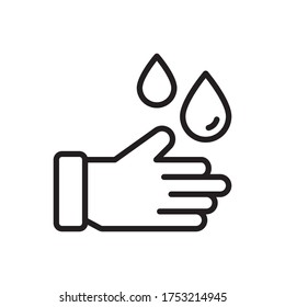 hand wash  icons set with 64x64px, Pixel Perfect line design style