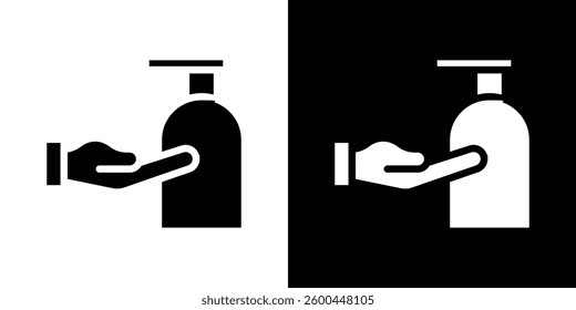 Hand wash icons vectors set in solid style.