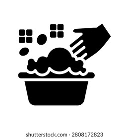 Hand Wash Laundry Basin glyph Icons