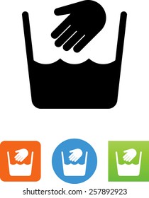 Hand wash / Laundry / Hand in bucket icon